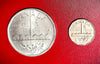 1951 Commemorative Canadian Big Nickle  Sudbury 5 cents Aluminum Token and small nickel