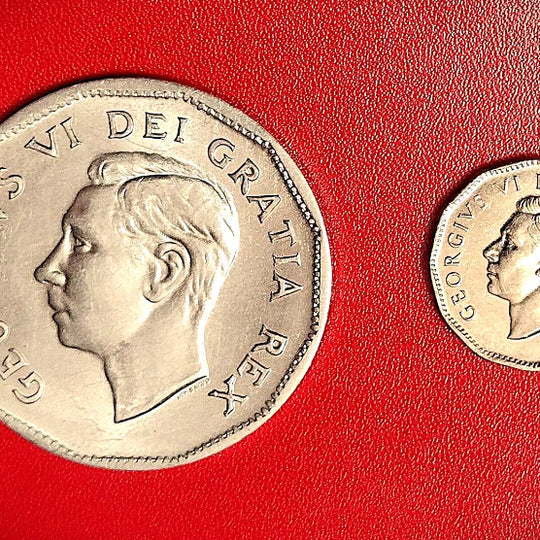 1951 Commemorative Canadian Big Nickle  Sudbury 5 cents Aluminum Token and small nickel