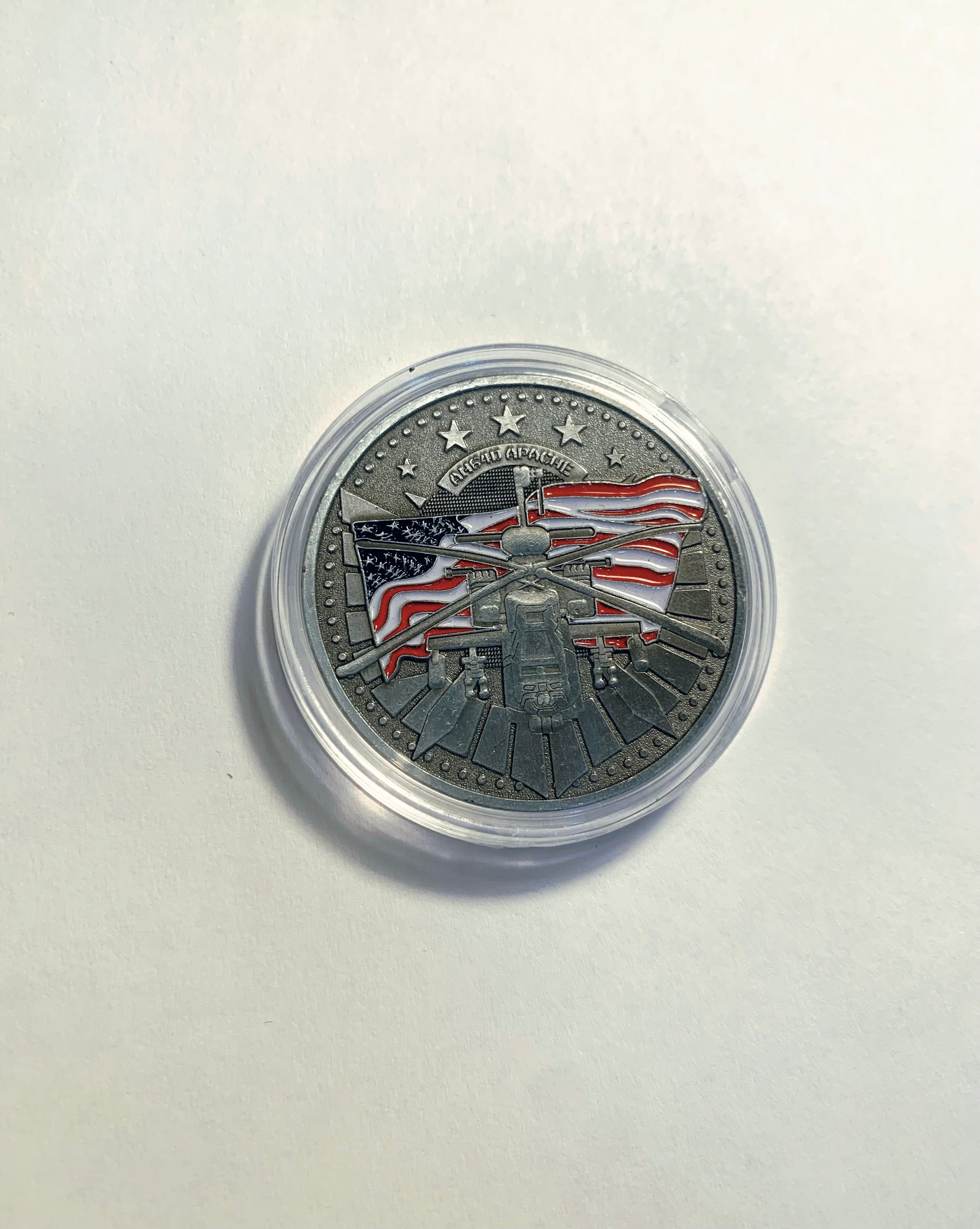 Lucky Coin - “Apache  “Craft Gift Coin Colored Engraved