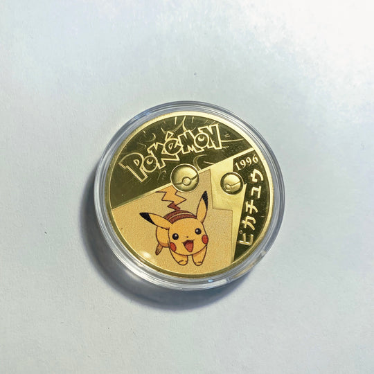 Lucky Coin - Pokémon -Craft Gift Coin Colored Silver plated