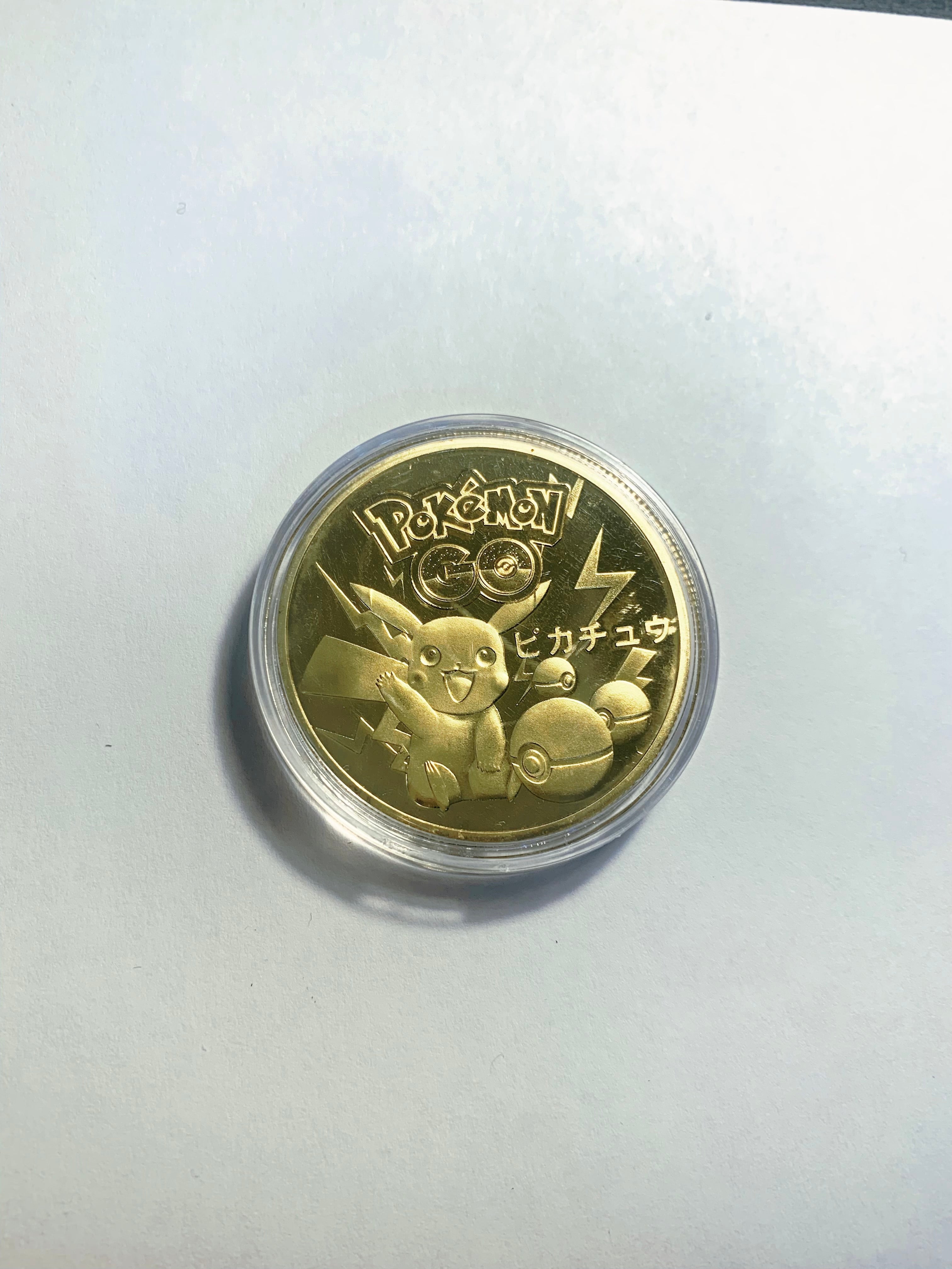 Lucky Coin - Pokémon -Craft Gift Coin Colored Silver plated