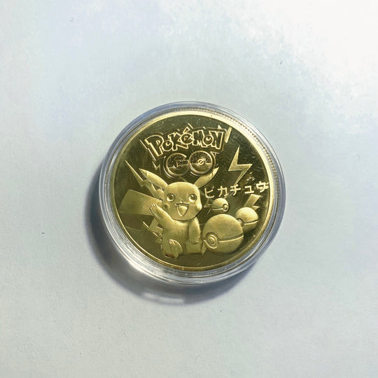 Lucky Coin - Pokémon -Craft Gift Coin Colored Silver plated