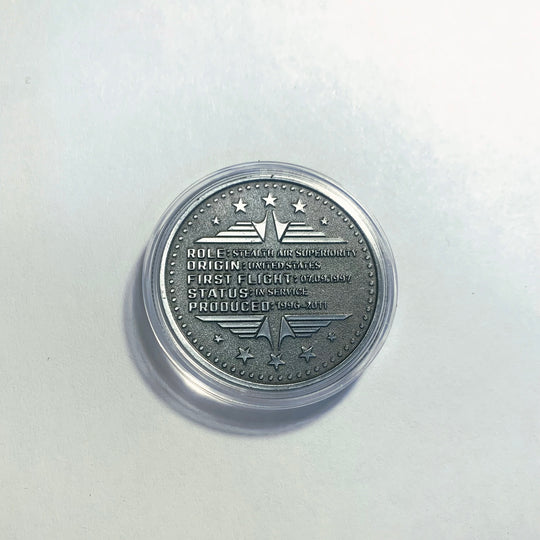 Lucky Coin - “ F-22  “Craft Gift Coin Colored Engraved