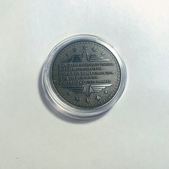 Lucky Coin - “ F-16  “Craft Gift Coin Colored Engraved