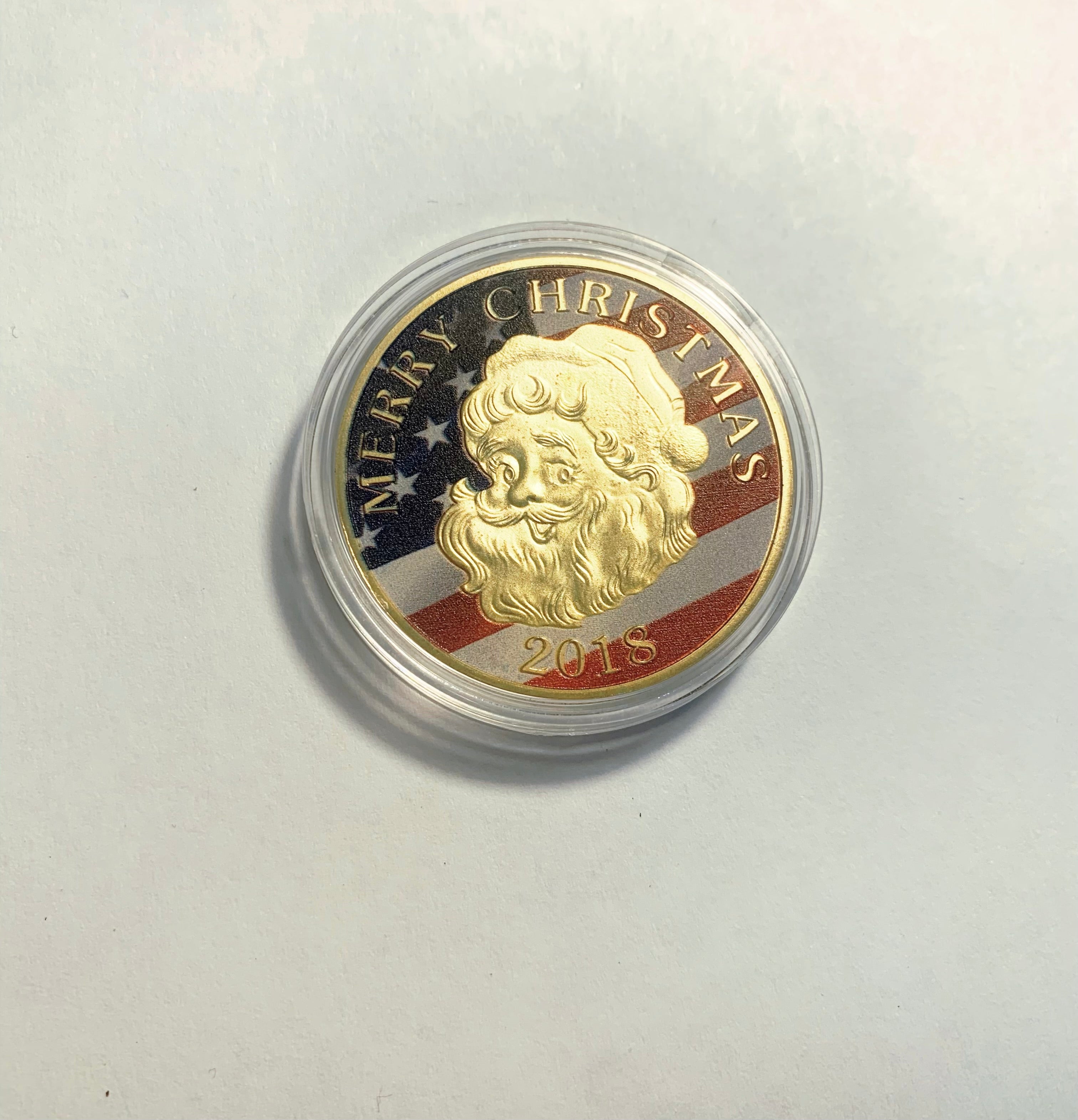 Lucky Coin - Snowman Craft Gift Coin in Protective Plastic Capsule
