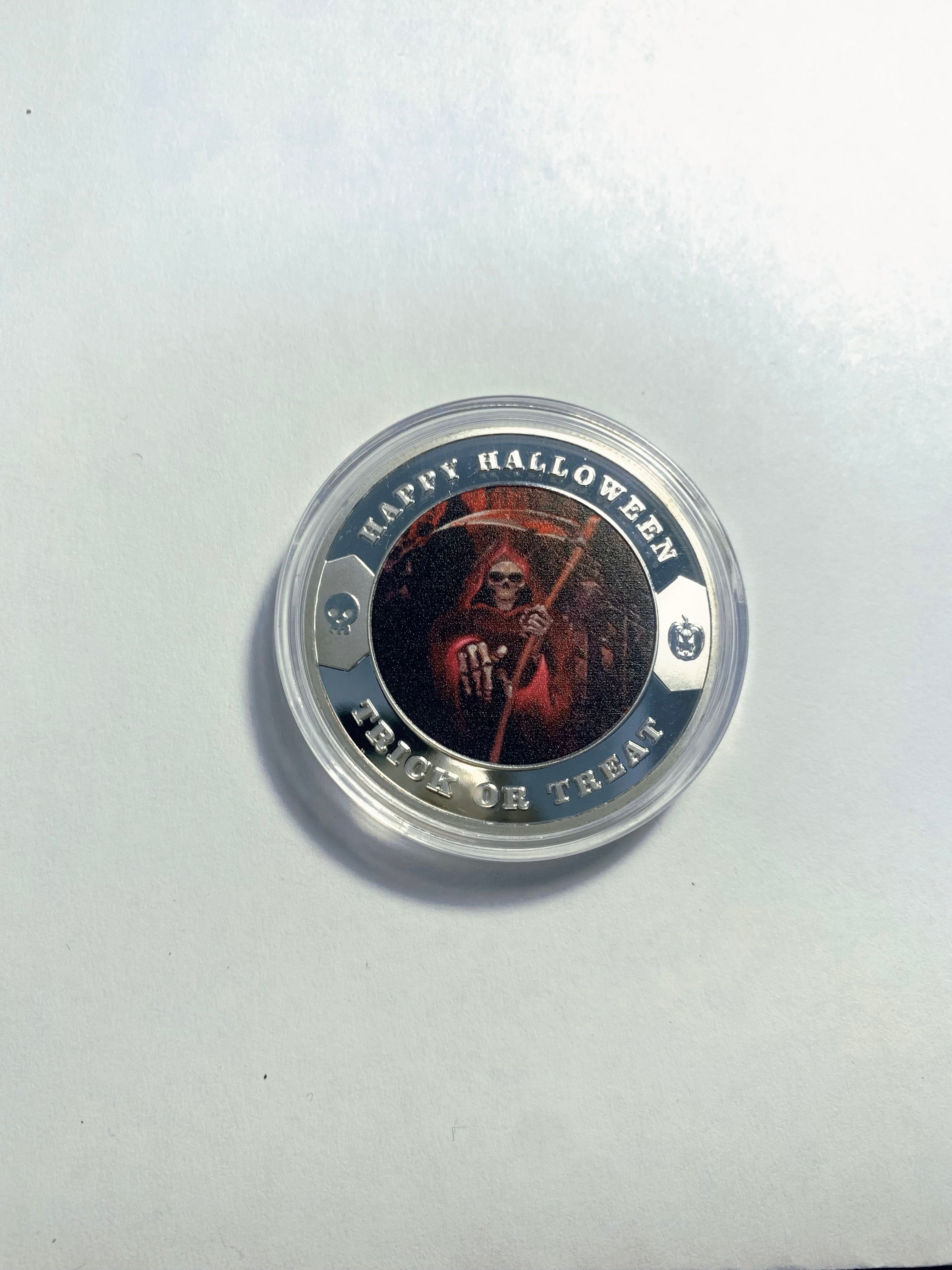Lucky Coin - Halloween Craft Gift Coin in Protective Plastic Capsule