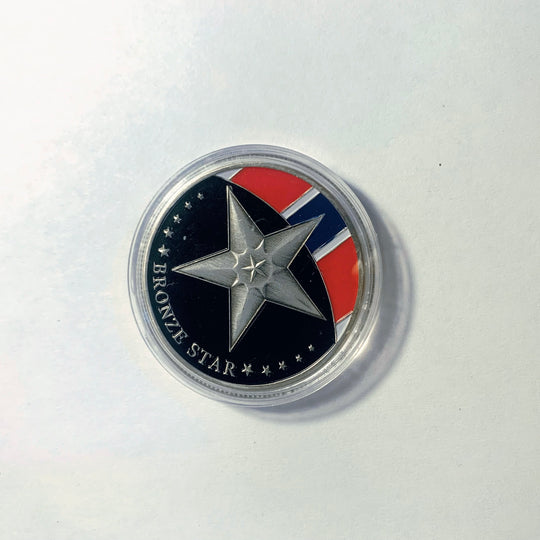 Lucky Coin - “ Bronze Medal “Craft Gift Coin Colored Engraved
