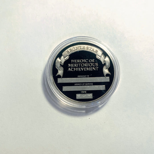 Lucky Coin - “ Bronze Medal “Craft Gift Coin Colored Engraved
