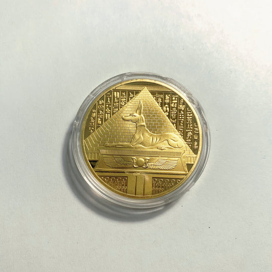 Lucky Coin - Egypt Anubis  Craft Gift Coin in Protective Plastic Capsule