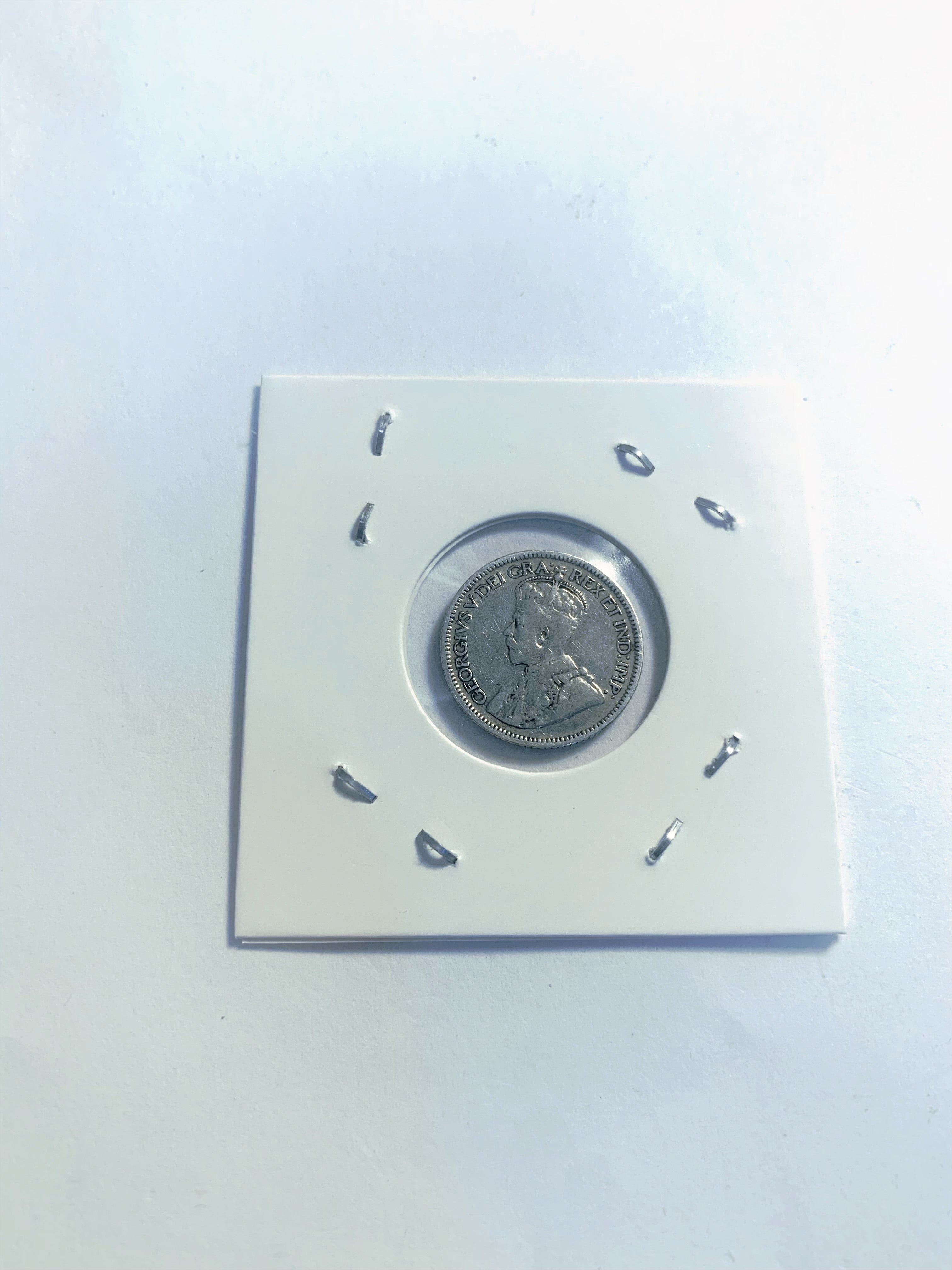 1935 Canadian 10 cent Dime King Edward VII Silver Coin VF