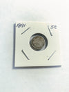 1891 Canada Five 5 Cents Small Silver Canadian Coin VG