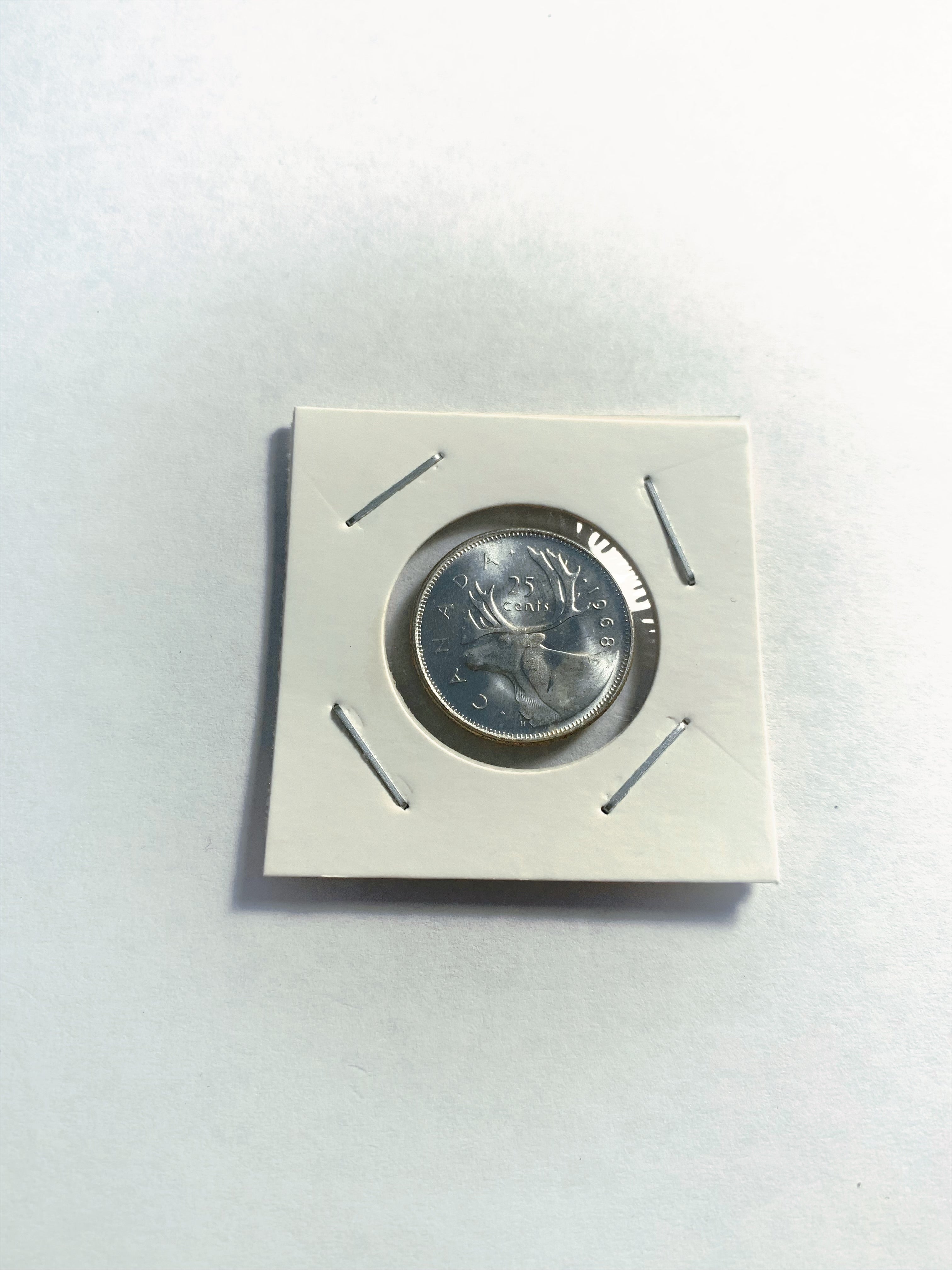 1968 Canadian 25-Cent Caribou Silver Quarter Coin BU