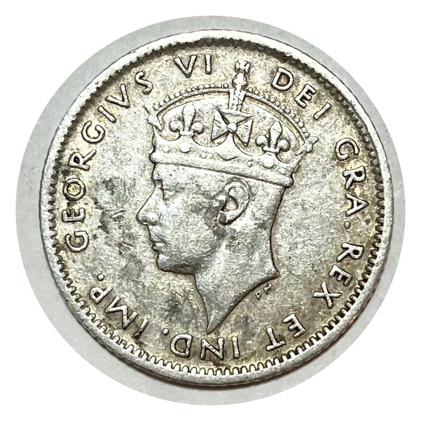 1940 Newfoundland Silver 10 Cents Coin VF