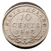 1945 C Newfoundland Silver 10 Cents Coin VF