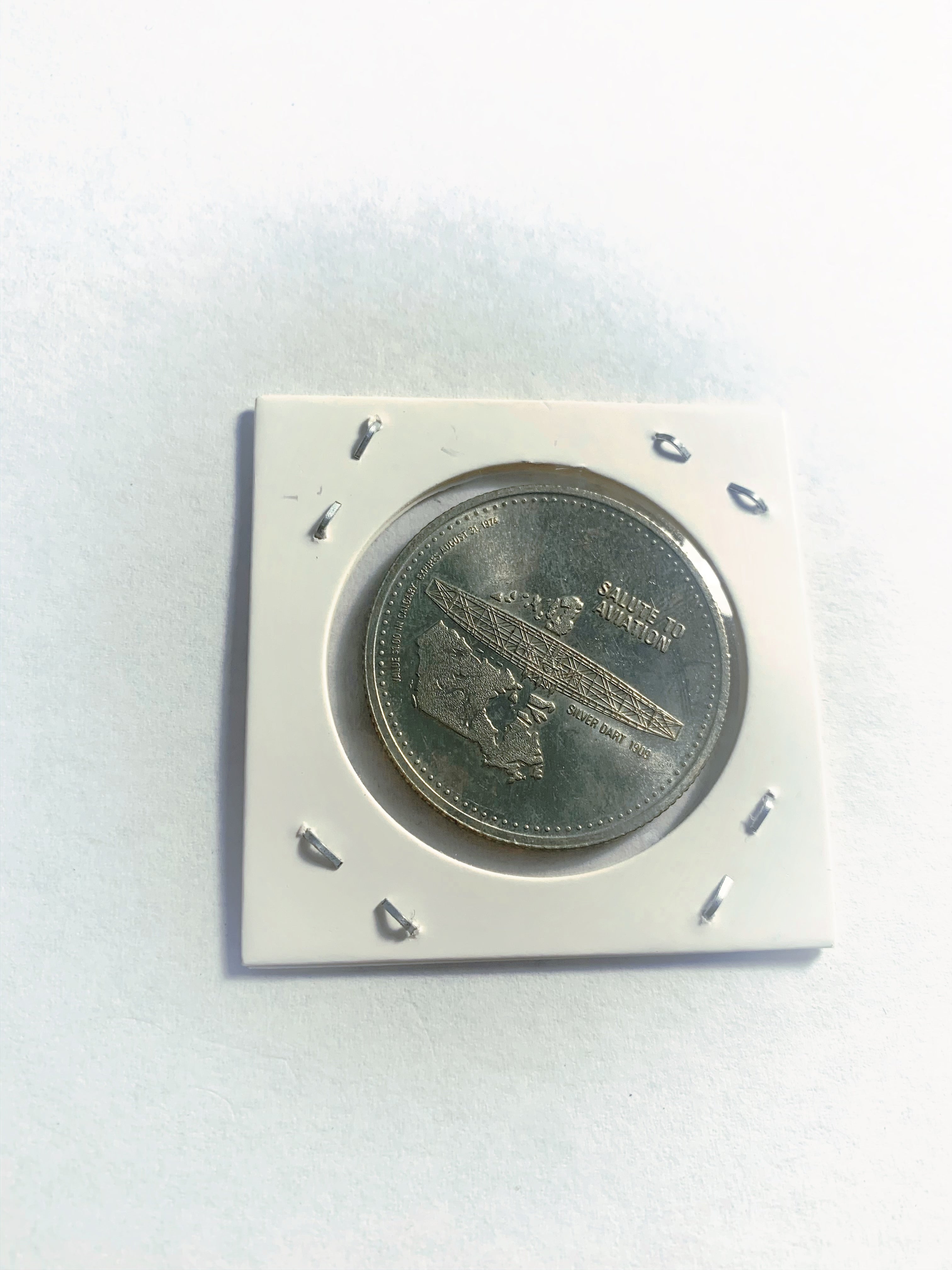 1976 Edmonton Alberta 1 Trade Dollar - Constable de la ruée vers l'or - Marque de menthe de canne