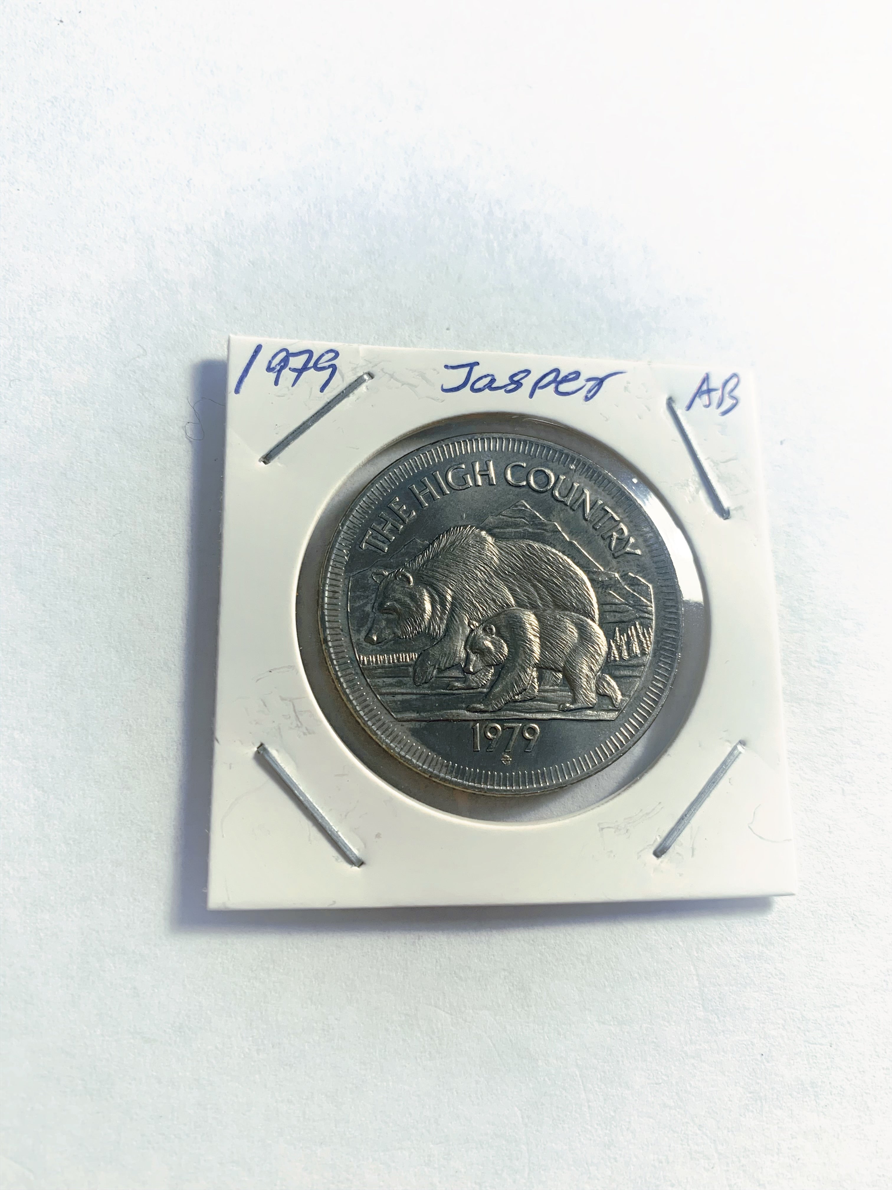 1976 Edmonton Alberta 1 Trade Dollar - Constable de la ruée vers l'or - Marque de menthe de canne