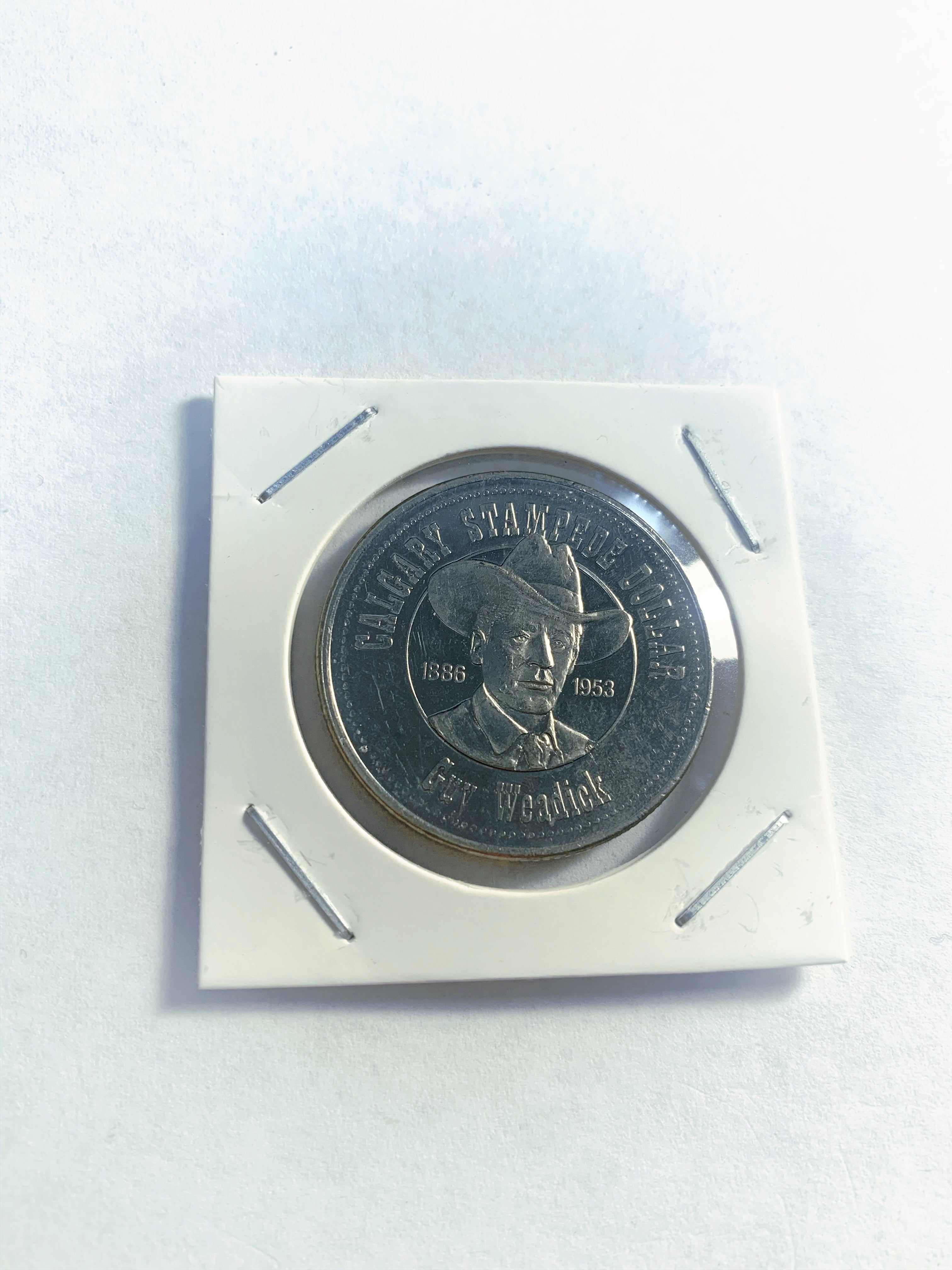 1976 Edmonton Alberta 1 Trade Dollar - Constable de la ruée vers l'or - Marque de menthe de canne