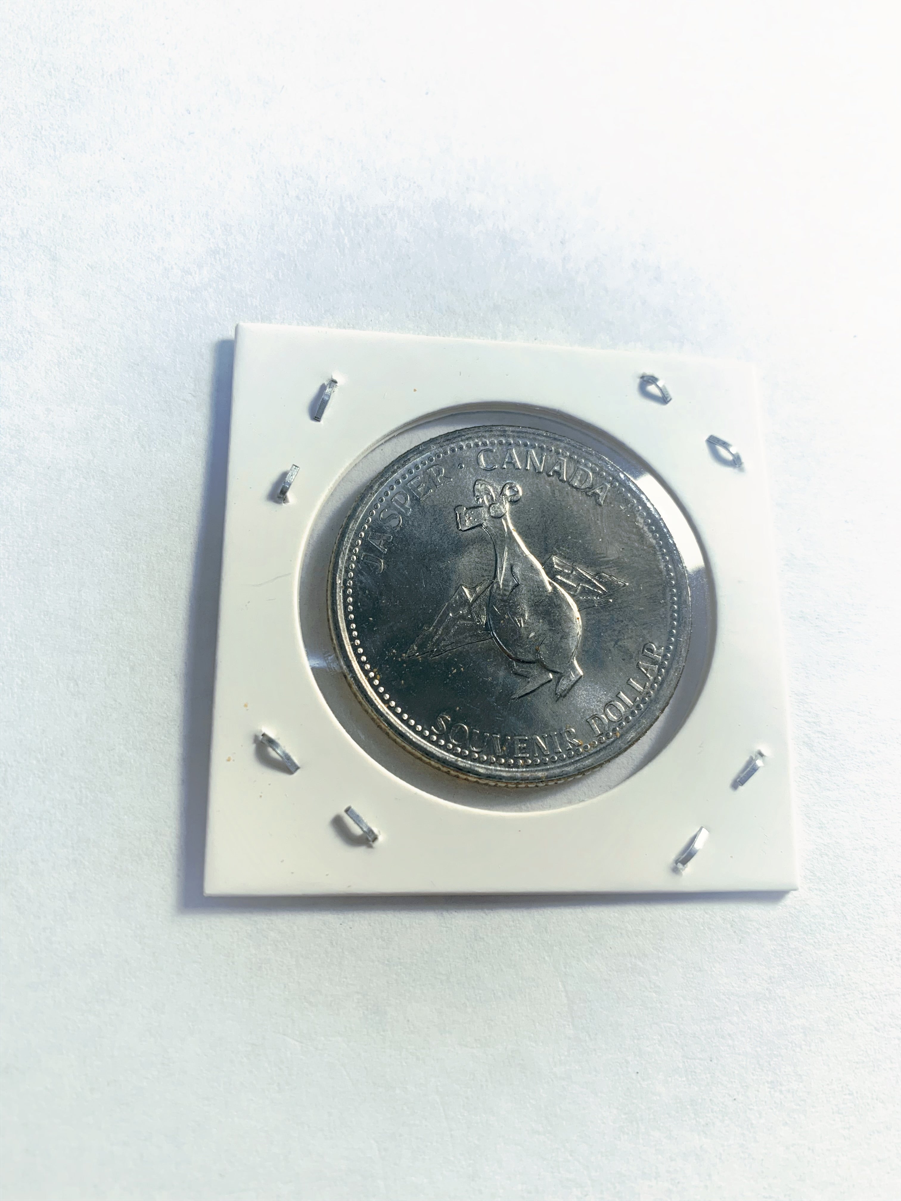 1976 Edmonton Alberta 1 Trade Dollar - Constable de la ruée vers l'or - Marque de menthe de canne