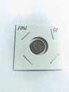 1902 Canadian Silver 5 Cents Edward VII Coin VG