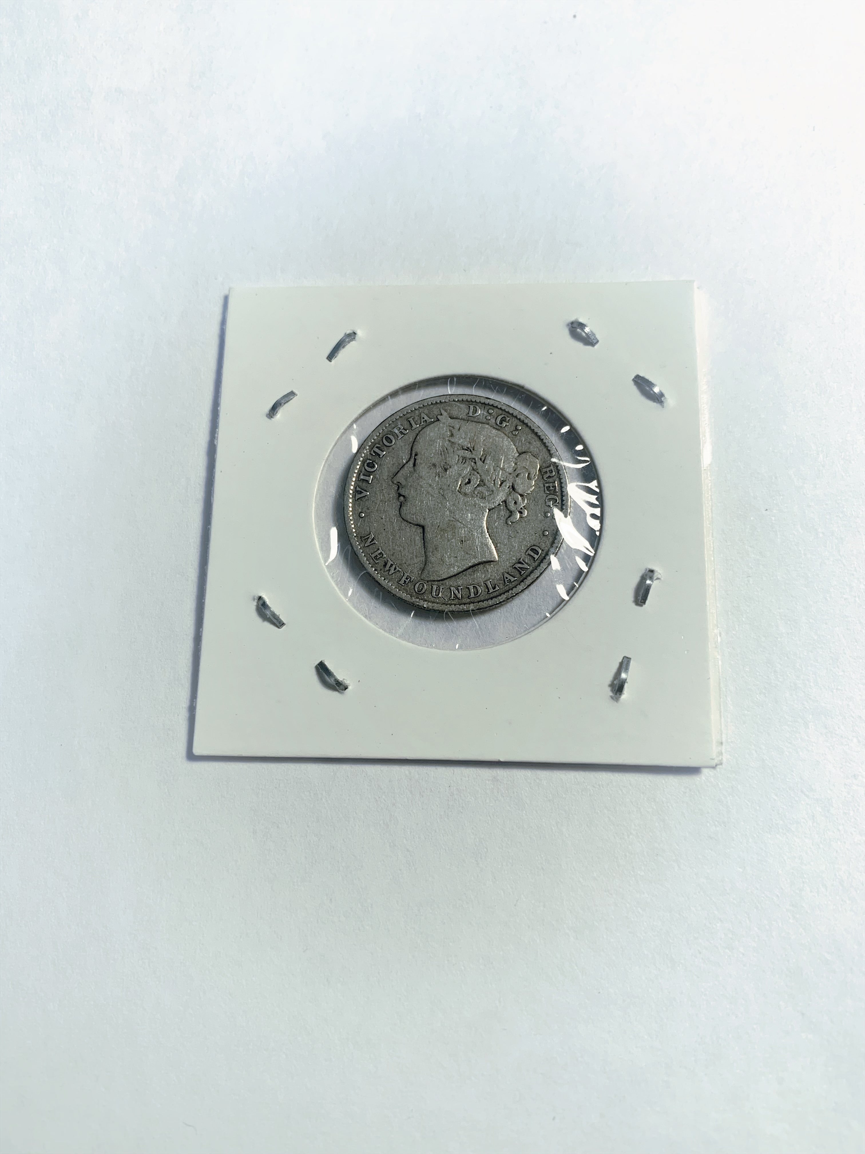 1881 Newfoundland Silver 20 Cents Rare coin VG