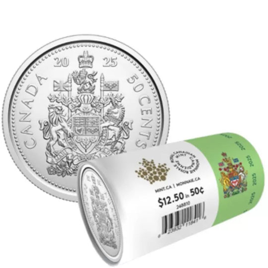 2025 Canada King Charles III Uncirculated 50 Cent Coat of Arms Half Dollar Coin