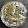 2025 2 Oz .999 Silver Fairy in Magicland: Flower Fairy Antiqued Glow in the Dark
