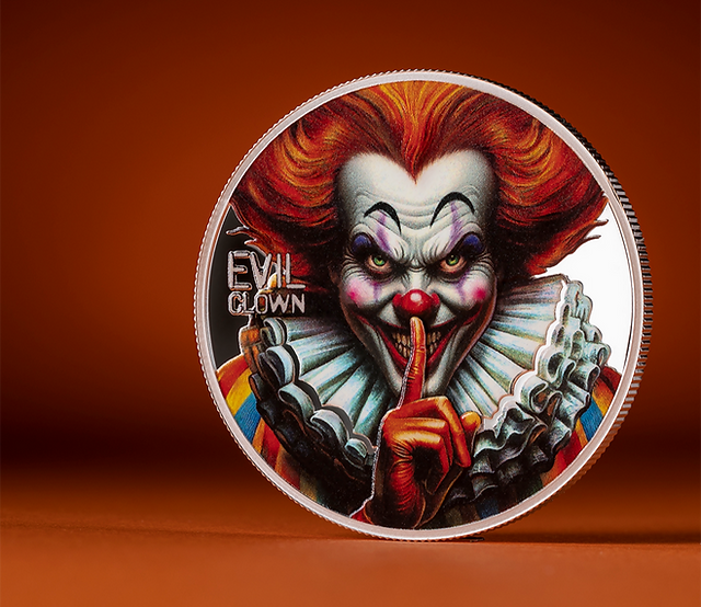 2025 Cameroon Evil Clown Urban Legends 1 oz Proof Silver Coin 1000 Francs