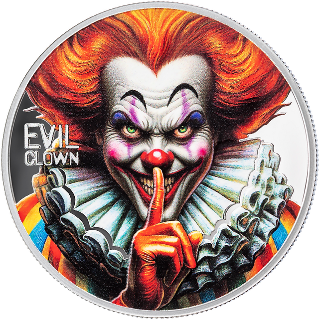 2025 Cameroon Evil Clown Urban Legends 1 oz Proof Silver Coin 1000 Francs