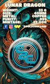 2024 Lunar Dragon Colorized 33g Copper Round in Card