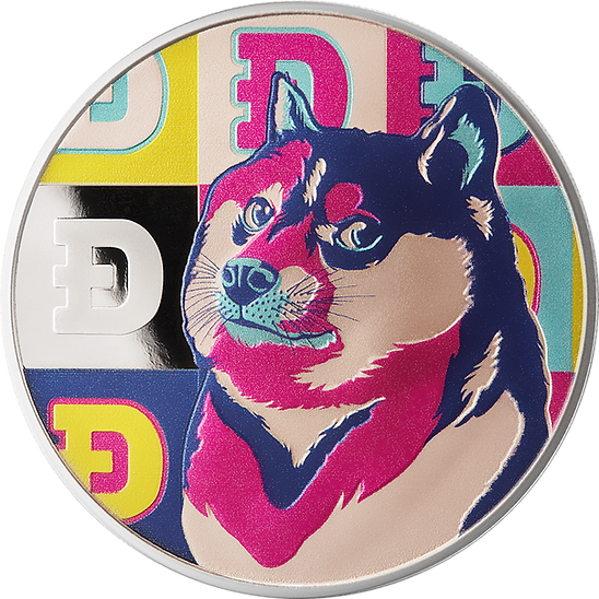2022 DOGECOIN Cryptocurrency 1 Oz Silver Coin 1 Dogecoin United Crypto States