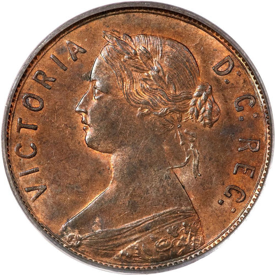 1880 Newfoundland  Round 0 One Cent Penny Coin Elevated Date VG