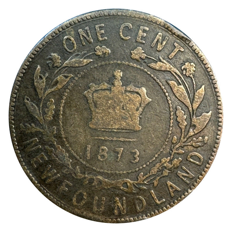 1873 Newfoundland Large Cent Penny Coin VG