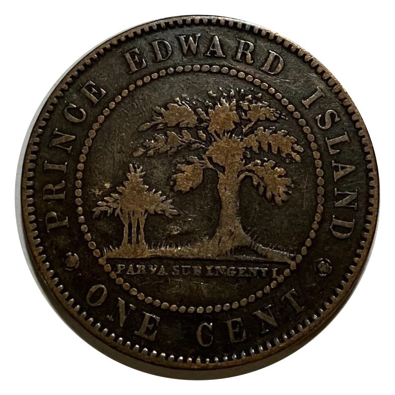 1871  Canada PEI large penny coin Nice Coin VF