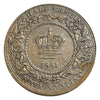 1861 Nova Scotia Half Penny Coin VG
