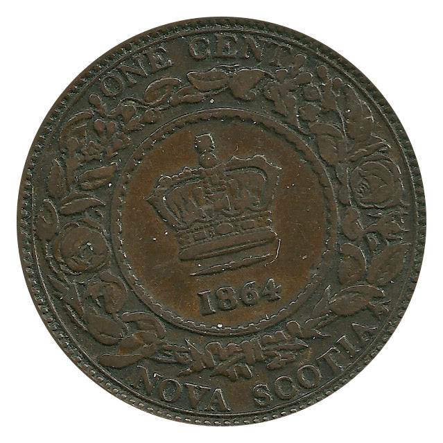 1864 Nova Scotia One Cent Penny coin