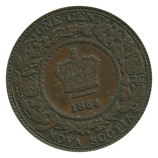 1864 Nova Scotia One Cent Penny coin
