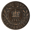 1865 Newfoundland one Cent Penny Coin VG