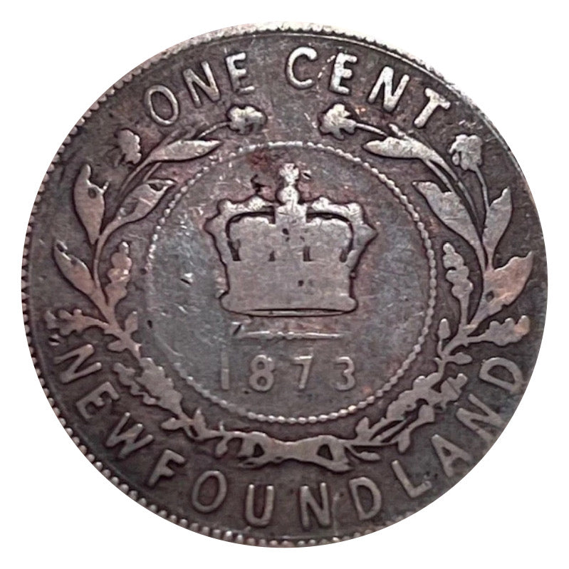 1873  Newfoundland one Cent Penny Coin VG