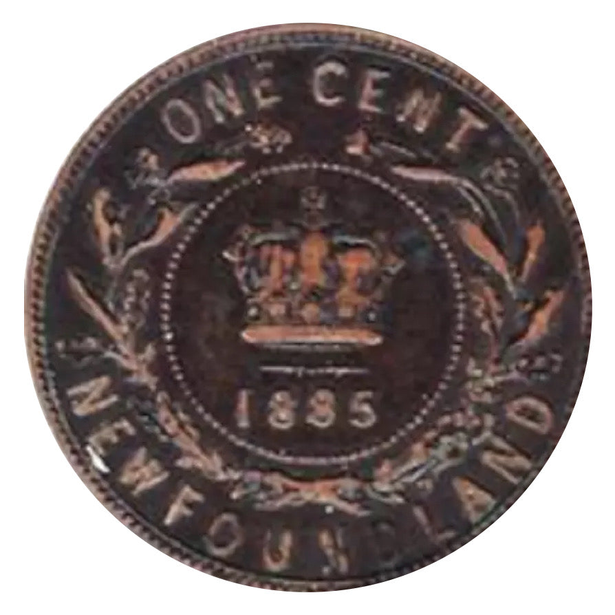 1885  Newfoundland one Cent Penny Coin VG