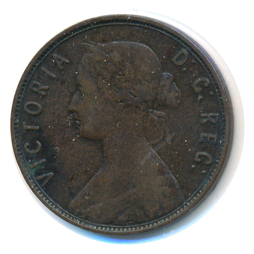 1896 Newfoundland one Cent Penny Coin VG