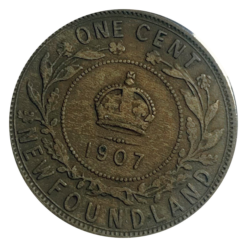 1907 Newfoundland 1 Cent Penny Coin VG
