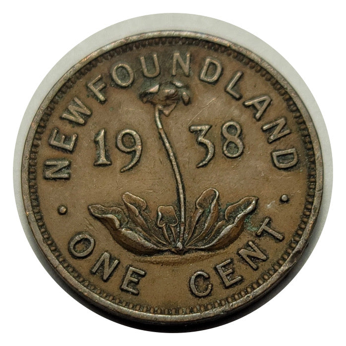 1938  Newfoundland  1 Cent Penny Coin VF