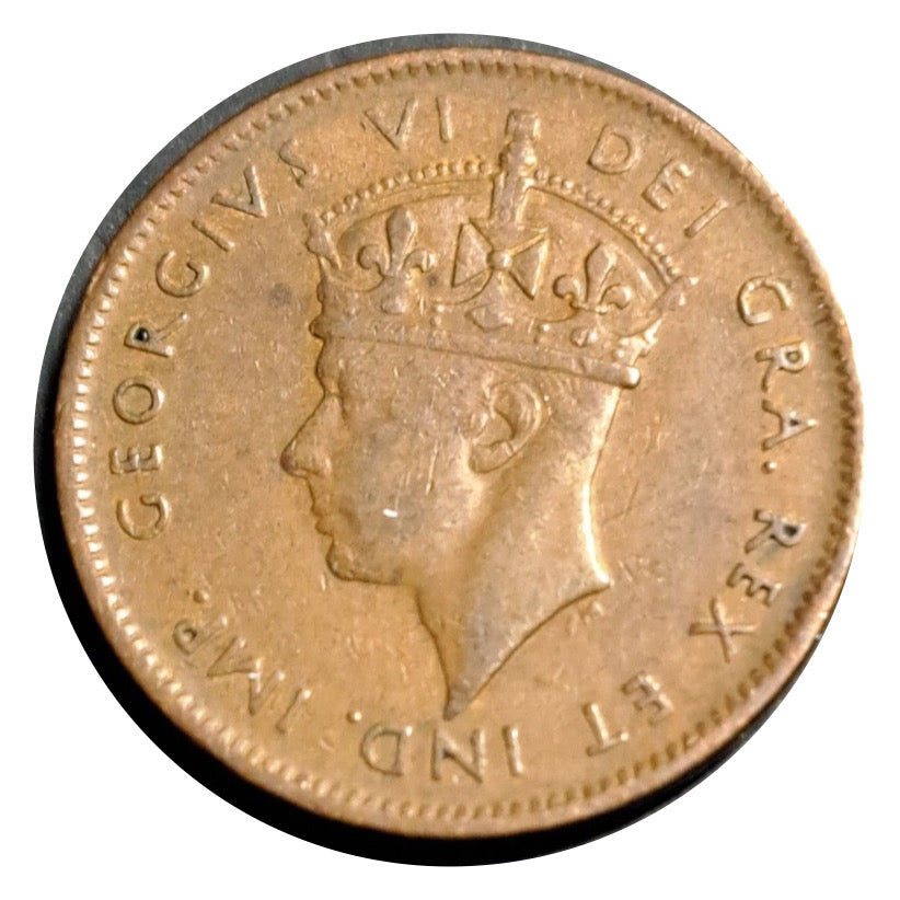 1943 C Newfoundland  1 Cent Penny Coin VF
