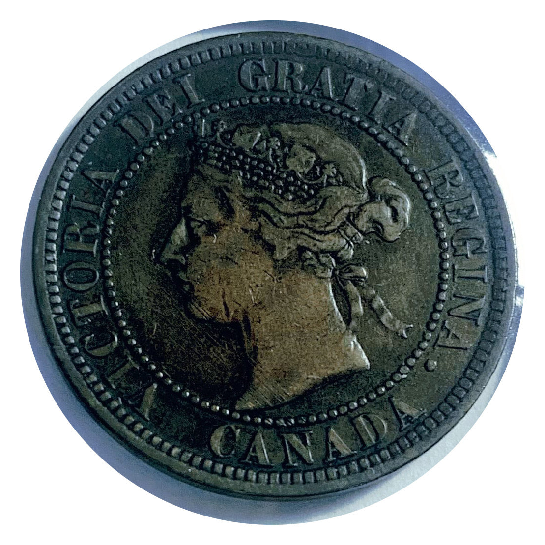 1888 Canadian Queen Victoria large Penny Coin VG