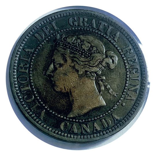 1888 Canadian Queen Victoria large Penny Coin VG