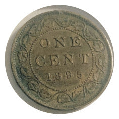 1895 Canadian  Large Cent   Queen Victoria Coin VG
