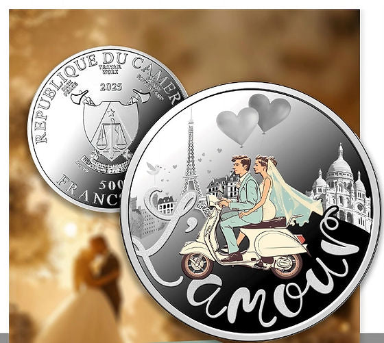 2025 WEEDING Silver Coin 500 Francs CFA Cameroon