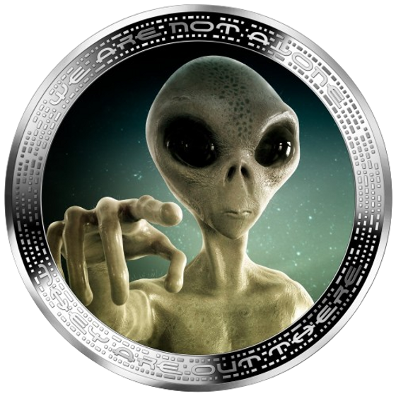 2025 Alien face – We are not alone, they are out there 1oz  999 Silver Cameroon