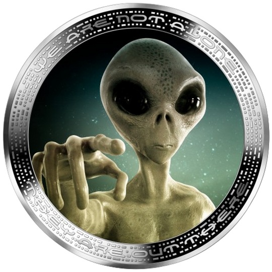 2025 Alien face – We are not alone, they are out there 1oz  999 Silver Cameroon