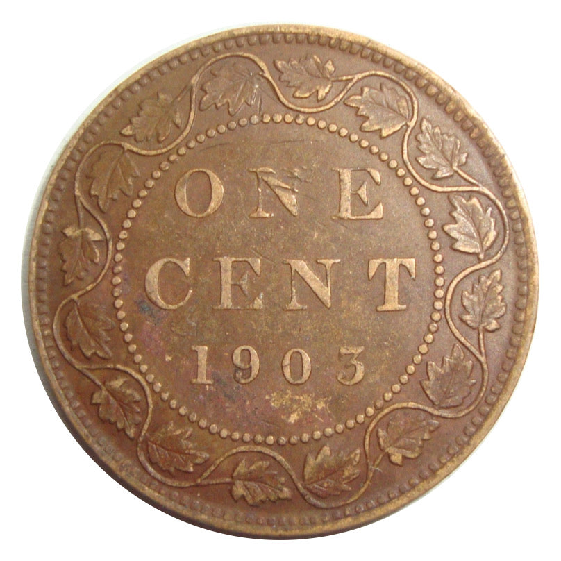 1903 Canada  Large Cent King Edward VII Canadian Penny Copper Coin VG